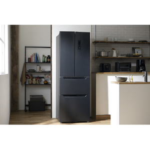 アイリスオーヤマ 【フレンチドア】320L 4ドア冷蔵庫 ブラック IRSN-32A-B-イメージ7