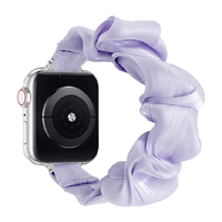 GAACAL Apple Watch 1-11/SE1-3 38/40/41/42(10-11)mm シュシュ風バンド ムラサキ W00607MA