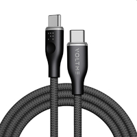 VOLTME ナイロン 充電ケーブル USB-C&USB-C 60W ブラック C2158