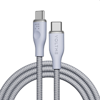 VOLTME ナイロン 充電ケーブル USB-C&USB-C 60W グレー C2161