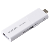 エレコム USB Type-C(TM)/USB-Aコネクター対応外付けポータブルSSD(250GB) ホワイト ESD-EWB0250GWHR