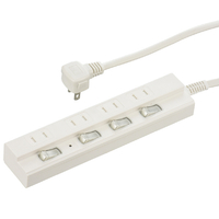 オーム電機 雷ガード付節電タップ 4個口 5m HS-TPK45W-22