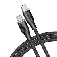 VOLTME PowerLink Rugg USB-C & USB-C ケーブル 5A(編込み) ブラック C2166
