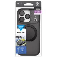 エアージェイ iPhone18 Pro Max/17 Pro Max用 MAGSAFE対応 回転ｽﾀﾝﾄﾞﾘﾝｸﾞｾﾊﾟﾚｰﾄﾚﾝｽﾞｶﾊﾞｰｽﾓｰｸｹｰｽ ブラック AC-P26PX-MRS BK