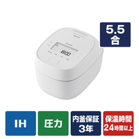パナソニック 可変圧力IHジャー炊飯器 ホワイト SR-N610E-W