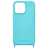 PHONECKLACE iPhone 15 Pro用ストラップホール付きシリコンケース ミント PN25586I15PR