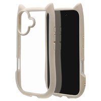 ラスタバナナ iPhone17用猫耳ケース TPU×PC ホワイト 9165IP5AHPWH