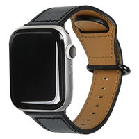 EGARDEN Apple Watch 49/46/45/44/42mm用バンド GENUINE LEATHER STRAP ブラック EGD20591AW