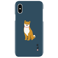 abbi FRIENDS iPhone XS Max用しばたさんケース ネイビー ABF14594I65