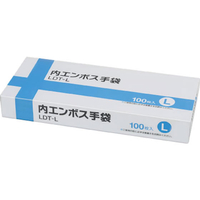 伊藤忠リーテイルリンク ポリエチレン手袋 内エンボス L クリア 100枚 FC93064-LDT-L