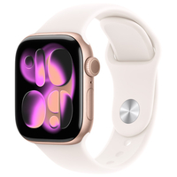 Apple Apple Watch Series 11(GPS + Cellularモデル)- 42mm Apple Watch Series 11 ローズゴールドアルミニウムケースとライトブラッシュスポーツバンド - M/L MF8F4J/A