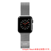 LAUT Apple Watch 1/2/3/4/5/6/SE 38/40mm用バンド シルバー LAUT_AWS_ST_SL