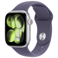 Apple Apple Watch Series 11(GPS + Cellularモデル)- 42mm Apple Watch Series 11 シルバーアルミニウムケースとパープルフォグスポーツバンド - S/M MF8H4J/A