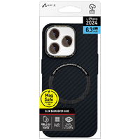 エアージェイ iPhone 16 Pro用MAGSAFE対応調ケース カーボン AC-P24P-CBM