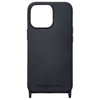 PHONECKLACE iPhone 15 Pro Max用ストラップホール付きシリコンケース ブラック PN25607I15PM