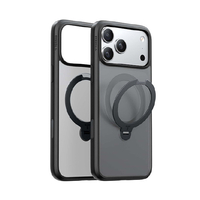 TORRAS iPhone17 Pro用複合素材PC+TPUケース TORRAS OSTAND Q3 SPIN ブラック X00FX2909