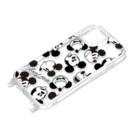 PGA iPhone 15用ショルダーストラップホール付クリアハイブリッドケース ミッキーマウス PG-D23APT15MKY