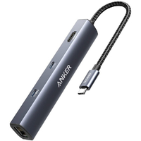 Anker USBハブ グレー A8365NA1