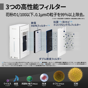 シャープ 加湿空気清浄機 ホワイト系 KI-UX70-W-イメージ7