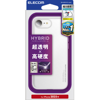 エレコム iPhone17e/16e用 ハイブリッドケース メタルステッカー付 クリア PM-A25SHVCKCR