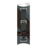 トリニティ Apple Watch 49mm / 46mm / 45mm / 44mm / 42mm用 シリコンレザーバンド ブラック TR-AW26L-ABL-SIBK