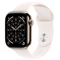 Apple Apple Watch Series 11(GPS + Cellularモデル)- 42mm Apple Watch Series 11 ゴールドチタニウムケースとライトブラッシュスポーツバンド - M/L MF8X4J/A