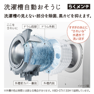 日立 【右開き】13．0kgドラム式洗濯乾燥機 e angle select ホワイト BD-STX130ME5R W-イメージ6