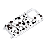 PGA iPhone 15 Pro用ショルダーストラップホール付クリアハイブリッドケース ミッキーマウス PG-D23BPT15MKY