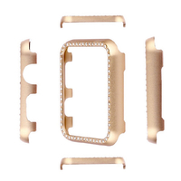 GAACAL Apple Watch Series 7-8 [41mm]用メタリック スワロフスキーフレーム ローズゴールド W00290R5