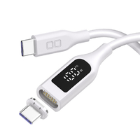CIO ディスプレイ表示付き マグネットシリコンケーブル CtoC 100W 1m ホワイト CIO-SLMG-SC-CC1-WH