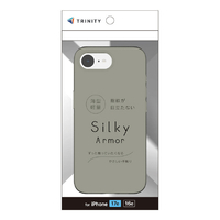 トリニティ iPhone 17e / 16e用 [Silky Armor] シルキータッチケース マットクリアブラック TR-IP26S-SANM-CLBK