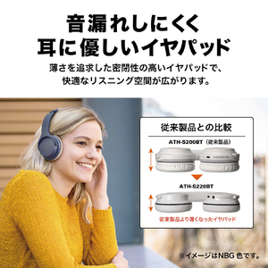 オーディオテクニカ ワイヤレスヘッドホン ブラックレッド ATH-S220BT BRD-イメージ14
