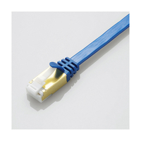 エレコム ツメ折れ防止フラットLANケーブル(Cat7対応)(10m) ブルーメタリック LD-TWSFT/BM100