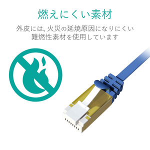 エレコム ツメ折れ防止フラットLANケーブル(Cat7対応)(10m) ブルーメタリック LD-TWSFT/BM100-イメージ8