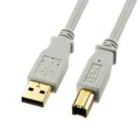 サンワサプライ USB2．0ケーブル(0．3m) ライトグレー KU20-03HK2