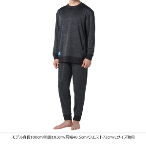 コラントッテ リカバリーウェア ロングスリーブ S RESNO 杢グレー AJCJC09S-イメージ6