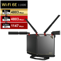 BUFFALO 無線LAN親機11ax/ac/n/a/g/b4803+4803+1147Mbps AirStation チタニウムグレー WXR-11000XE12