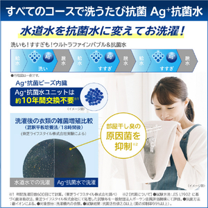 東芝 10．0kgインバーター洗濯乾燥機 ZABOON ボルドーブラウン AW-10VP4(T)-イメージ4