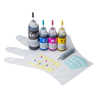 サンワサプライ キヤノン用詰め替えインク 一体型カートリッジ 4色 FCJ005F-INK-CBCM4S30S