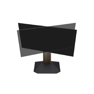 朝日木材 壁寄せテレビスタンド アッシュグレー木目+ブラック WS-RS750-AG-イメージ5