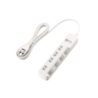 エレコム 個別スイッチ付 省エネタップ(4個口・3．0m) ホワイト T-E5A-2430WH