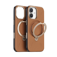 ＴＯＲＲＡＳ iPhone１７用 複合素材ＰＣ＋ＴＰＵケース ＴＯＲＲＡＳ ＯＳＴＡＮＤ Ｑ３ レザートーン ブラウン X00FX3072