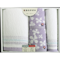 林 泉州・今治 日本のタオルギフト 藤紫PURPLE ｾﾝｼﾕｳｲﾏﾊﾞﾘGI303605
