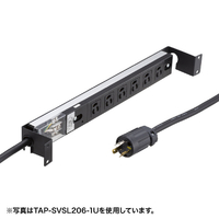 サンワサプライ サーバーラック用コンセントバー1U(15A) ブラック TAP-SVSL156-1U