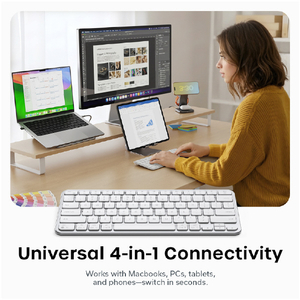 Satechi Sastechi Slim EX1 Wireless Keyboard US Layout (シルバー) (S-EN)シルバー PST-KEX1S-EN-イメージ7
