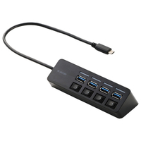 エレコム USB Type-C(TM) 4ポートUSB 5Gbpsハブ ブラック U3HC-S040BK