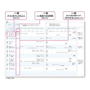 コクヨ キャンパス スタディプランナー(ノート) (2ウィークス罫) セミB5 ネイビー F383230-ﾉ-Y80LT-DB-イメージ3