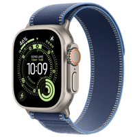 Apple Apple Watch Ultra 3(GPS + Cellularモデル)- 49mm Apple Watch Ultra 3 ナチュラルチタニウムケースとブルー/ブライトブルートレイルループ - S/M MEWR4J/A