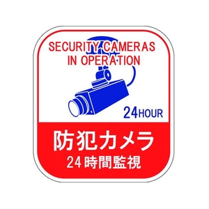 日本緑十字社 緑十字/ステッカー標識 防犯カメラ・24時間監視 100×90 5枚組 FC601GH-1605677-イメージ1