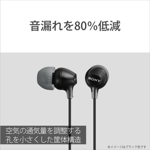SONY 密閉型インナーイヤーヘッドホン ホワイト MDR-EX15APW-イメージ4